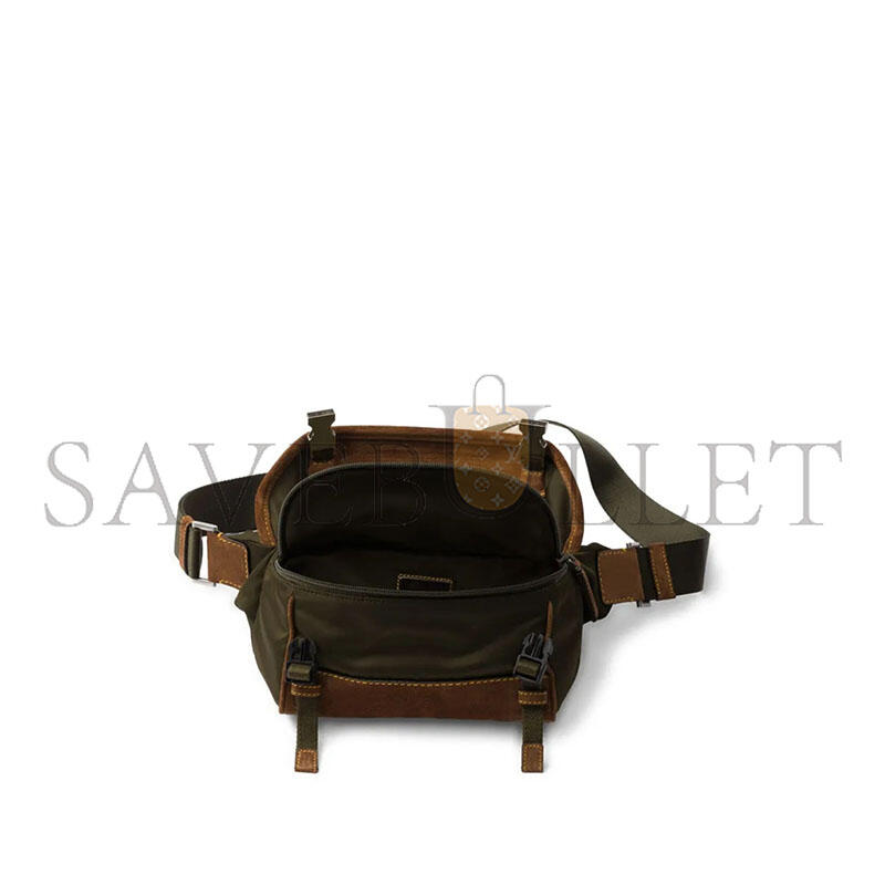Pra*a small canvas utility shoulder bag 2vh171 (20*12.5*10cm)